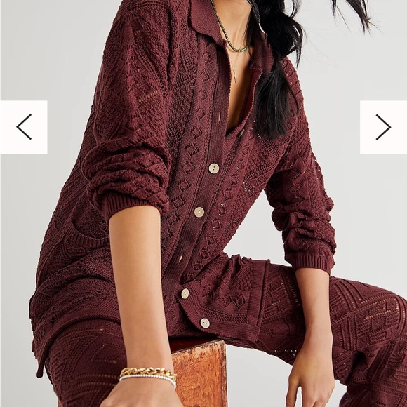 Free People Get Away Fauxchet Set By FP Beach At Free People Rum Raisin - Picture 3 of 5